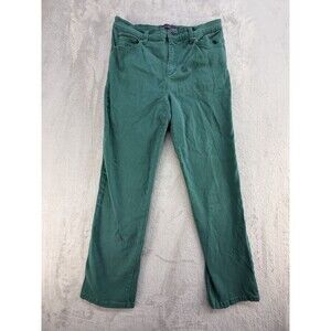 Gloria Vanderbilt Amanda Jeans Women 12P Green Logo Pants Stretch